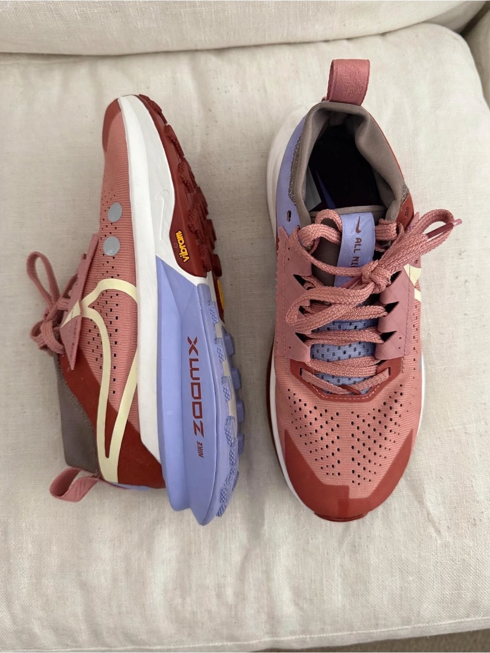Size 7 Nike Women’s Coral & Lavender ZoomX Running Sneakers